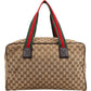 Gucci Monogram GG Canvas Web Boston Handbag