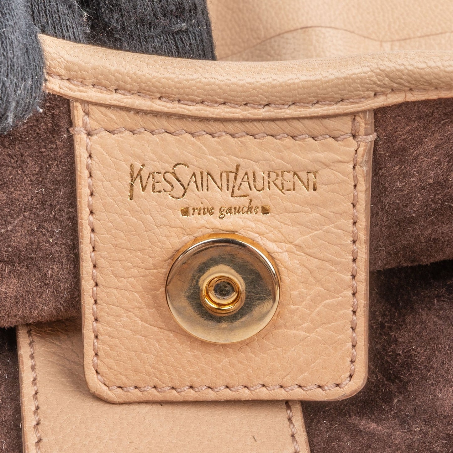Yves Saint Laurent Leather Rive Gauche Ruffle Hobo Shoulder Bag