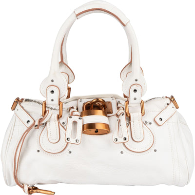 Chloé Pebbled Leather Paddington Satchel Handbag