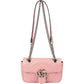 Gucci Pink Matelassé Leather GG Marmont Small Crossbody Bag