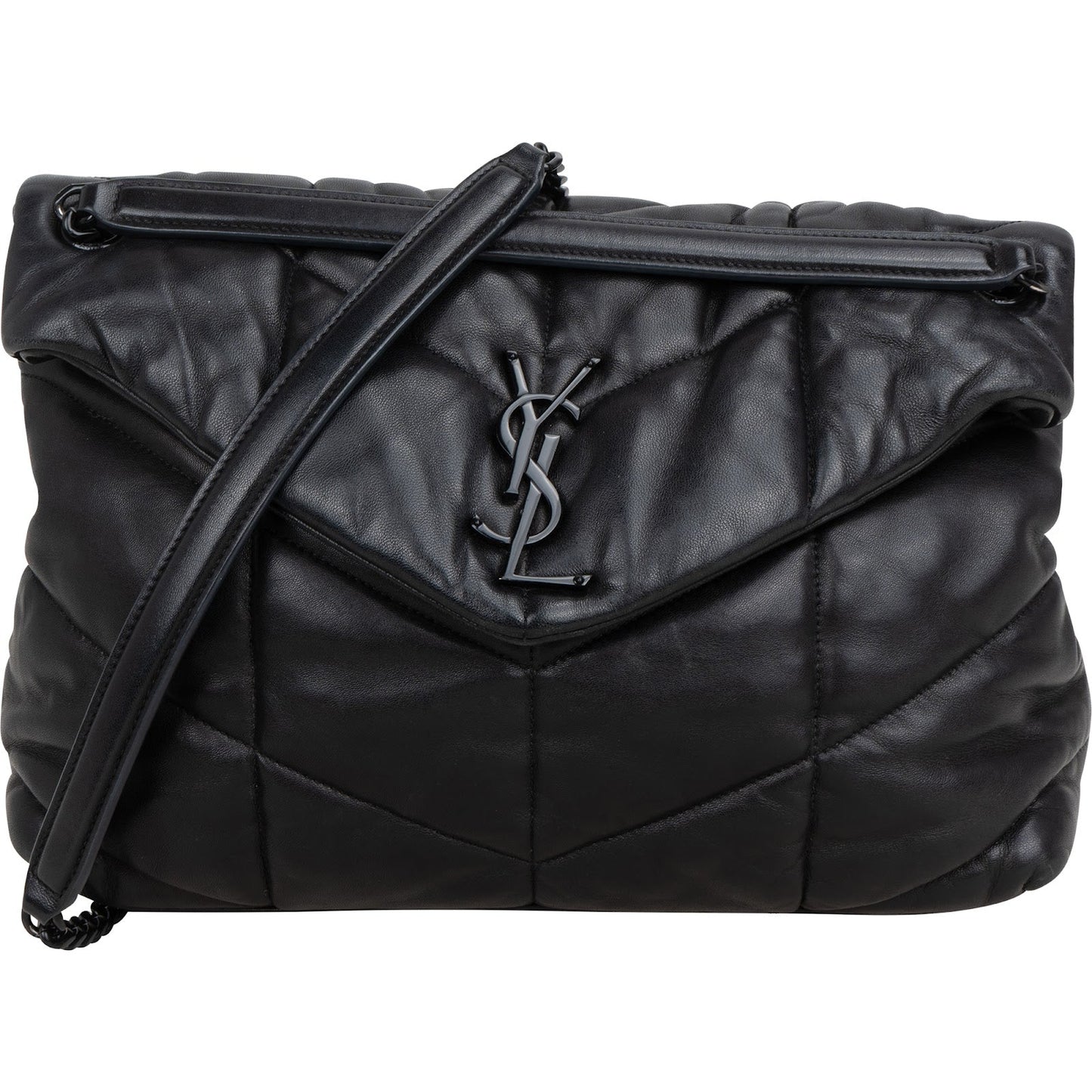 Saint Laurent Quilted Lambskin Loulou Puffer Crossbody Bag
