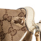 Gucci Monogram GG Canvas Bamboo Hobo Shoulder Bag