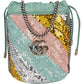Gucci GG Marmont Small Bucket mit Pailletten – Vorderansicht