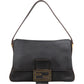Fendi Black Leather Mamma Baguette Shoulder Bag