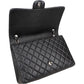 Chanel Quilted Lambskin Palladium Maxi Single Flap Crossbody Bag