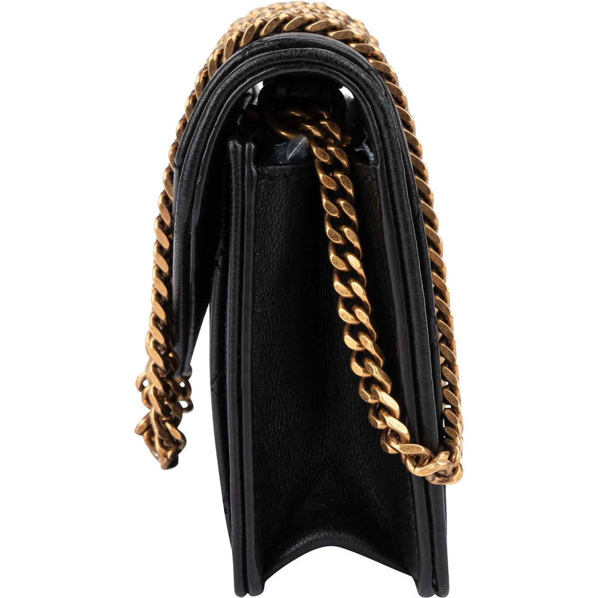 Saint Laurent Cassandre Envelope Micro aus gestepptem Lammleder – Ansicht 5
