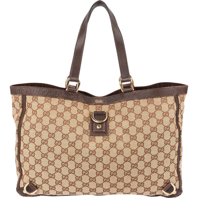 Gucci Monogram GG Canvas Abbey D-Ring Tote Shoulder Bag