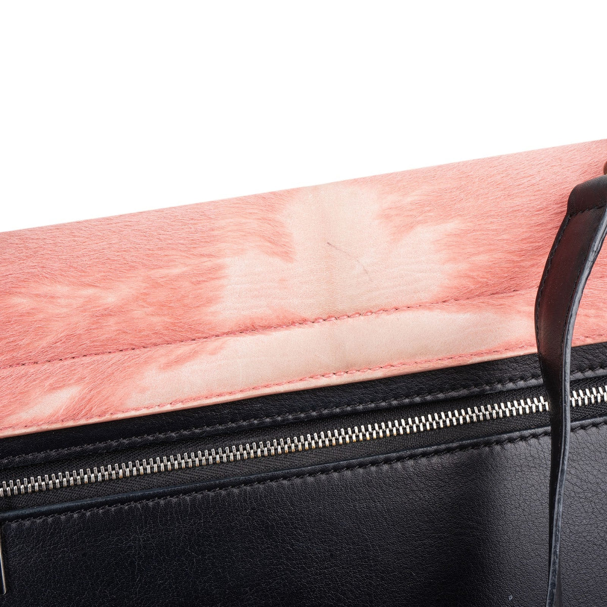 Celine Trapeze aus dreifarbigem Leder und Ponyfell – Ansicht 14
