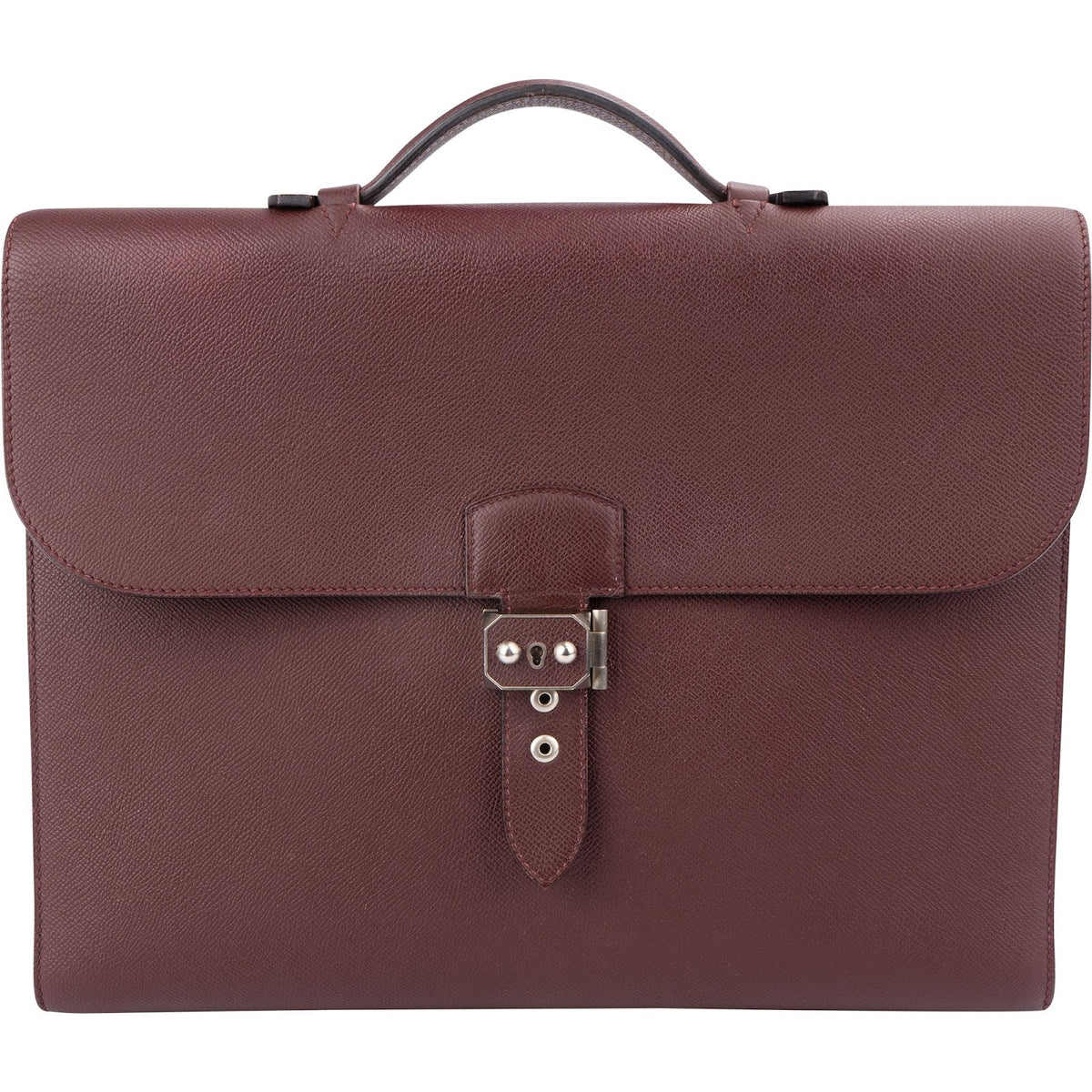 Hermès Rouge H Epsom Leather Sac à Dépêches 38 Handbag