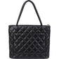 Chanel Quilted Caviar Leather Medallion CC Tote Handbag