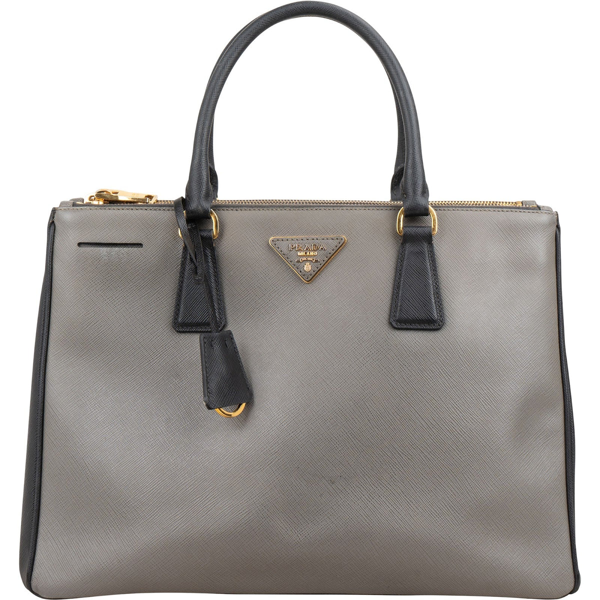 Prada Bicolor Saffiano Leather Galleria Handbag