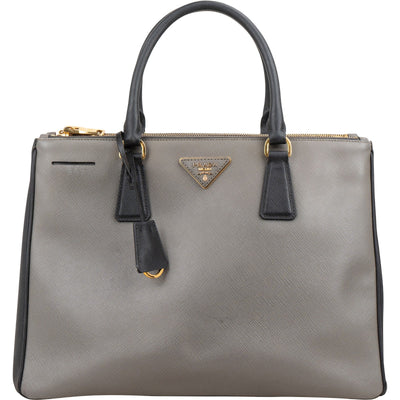 Prada Bicolor Saffiano Leather Galleria Handbag