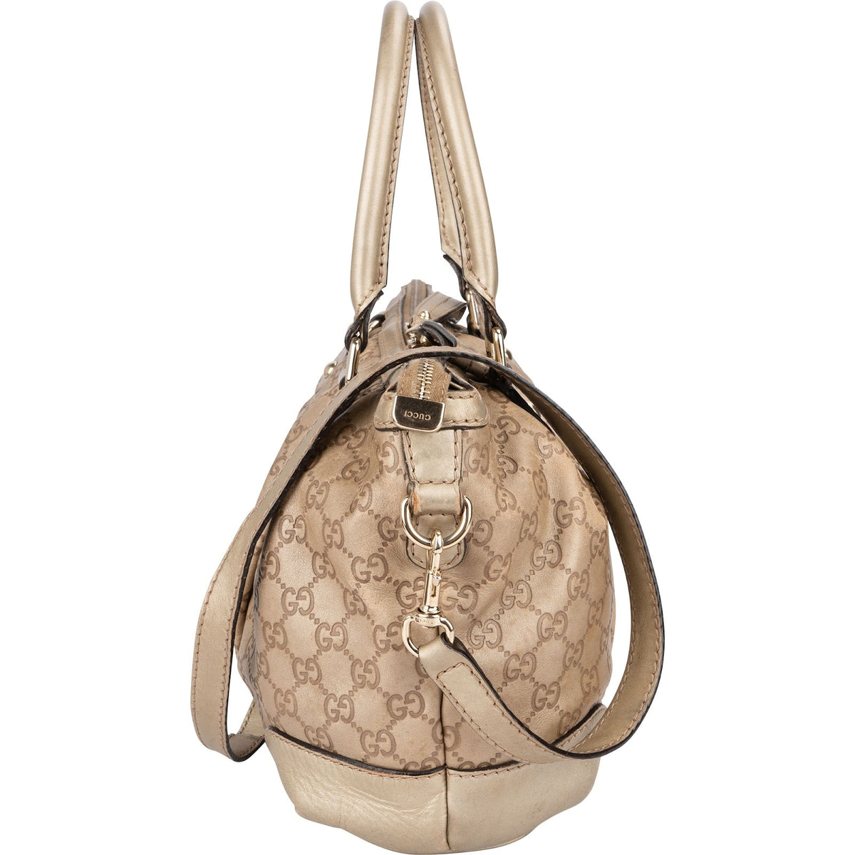 Gucci Gold Guccissima Leather Sukey Handbag