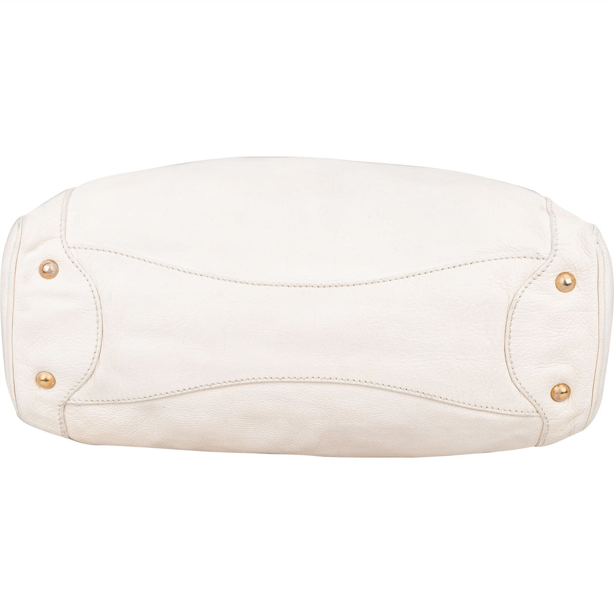Miu Miu Satchel aus weißem Vitello-Daino-Leder – Ansicht 6