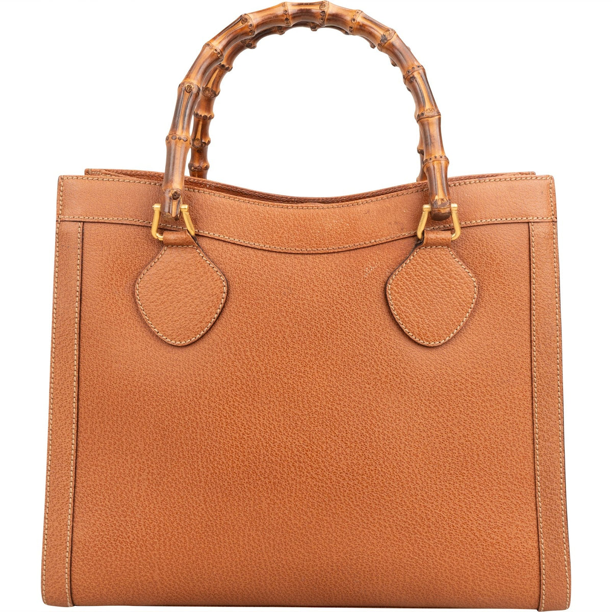 Gucci Grained Leather Large Bamboo 1967 Tote Handbag