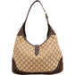 Gucci Monogram GG Canvas Nubuk New Jackie Hobo Shoulder Bag