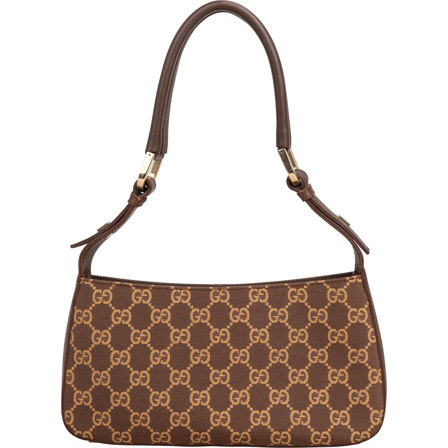 Gucci Monogram GG Canvas Baguette Shoulder Bag