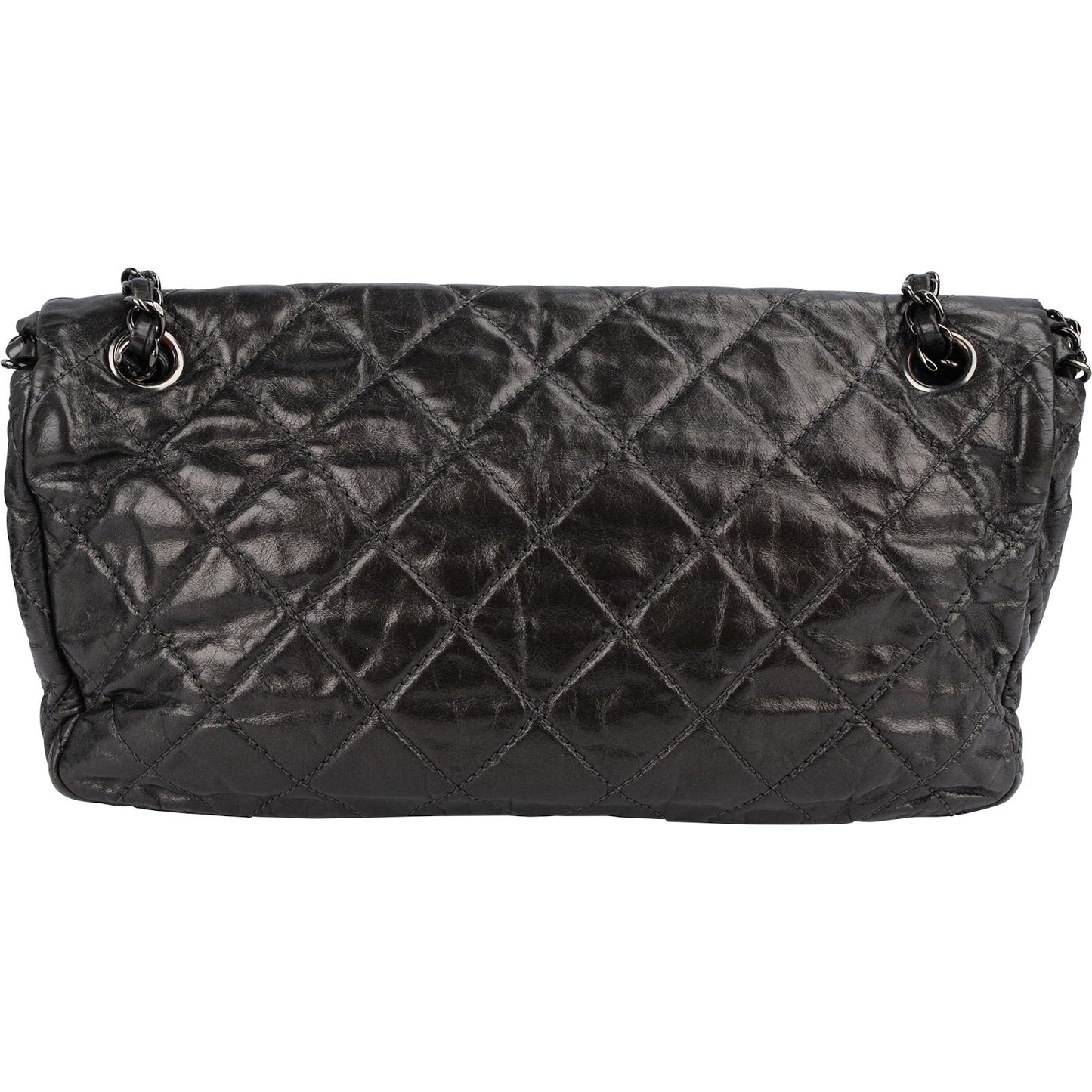 Chanel Quilted Calfskin Chain Me East West Single Flap Shoulder Bag