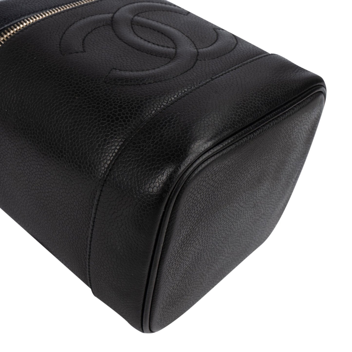 Chanel Caviar Leather CC Vanity Case Handbag