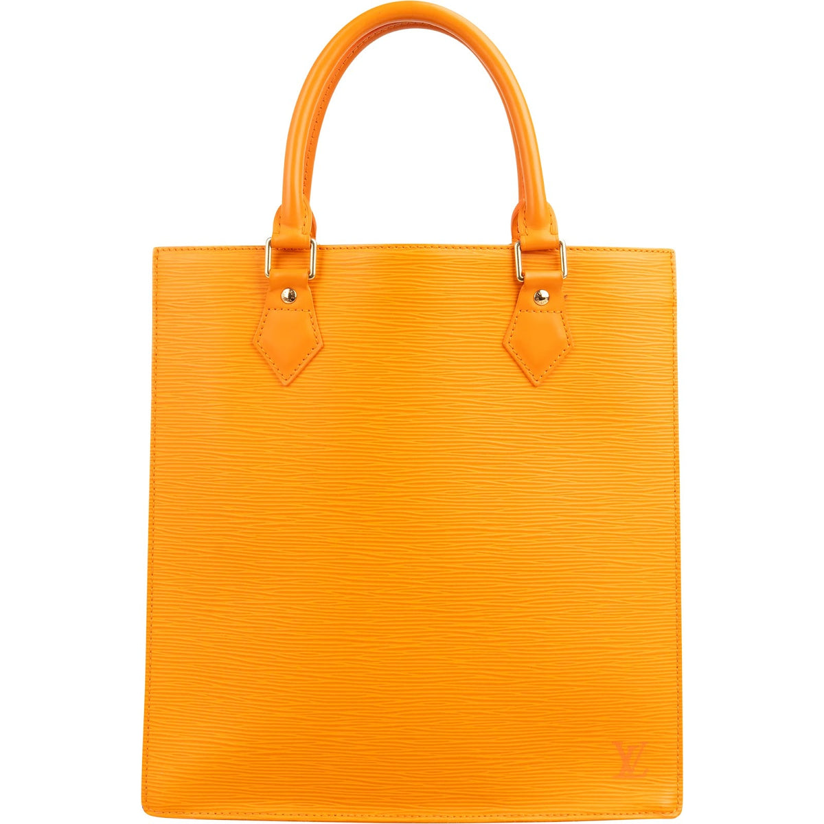 Louis Vuitton Orange Epi Sac Plat aus Epi-Leder – Vorderansicht