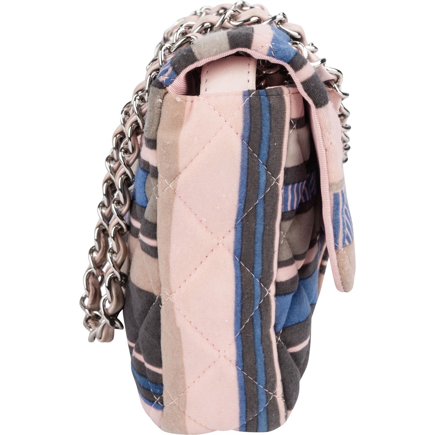 Chanel Quilted Cotton Single Flap Shoulder Bag