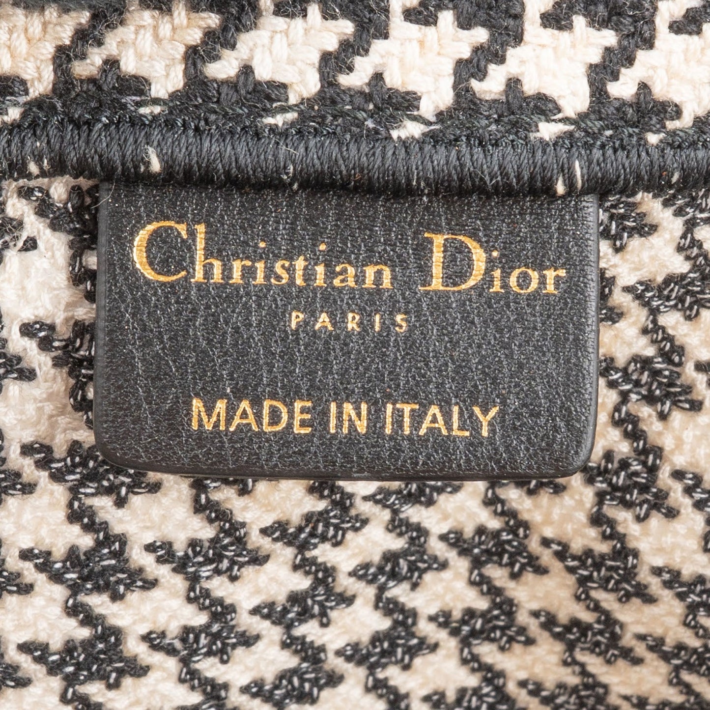Christian Dior Houndstooth Monogram Canvas Book Tote Handbag