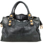 Balenciaga Dark Green Leather City Handbag