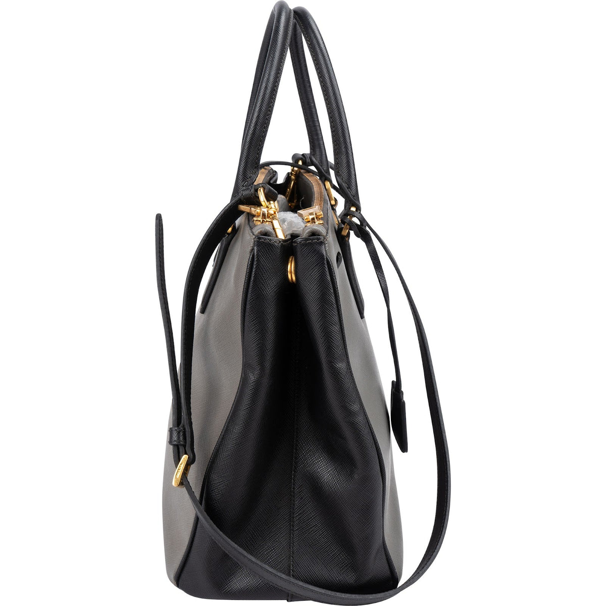 Prada Galleria aus zweifarbigem Saffiano-Leder – Ansicht 3