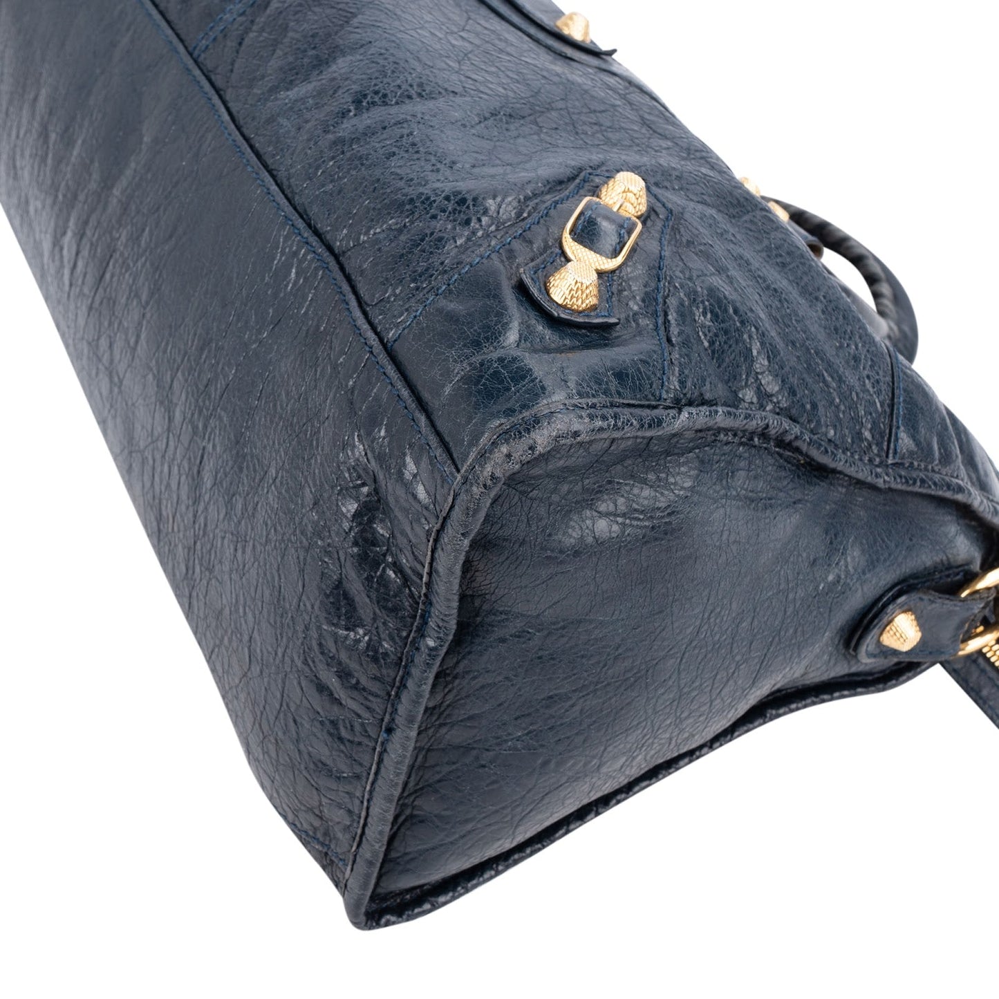 Balenciaga Blue Leather City Handbag