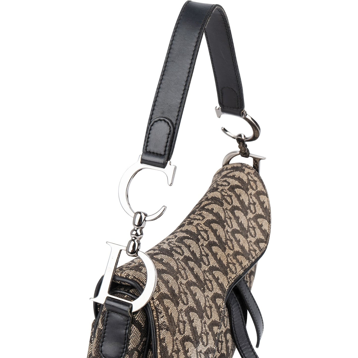 Christian Dior Oblique Jacquard Saddle Shoulder Bag