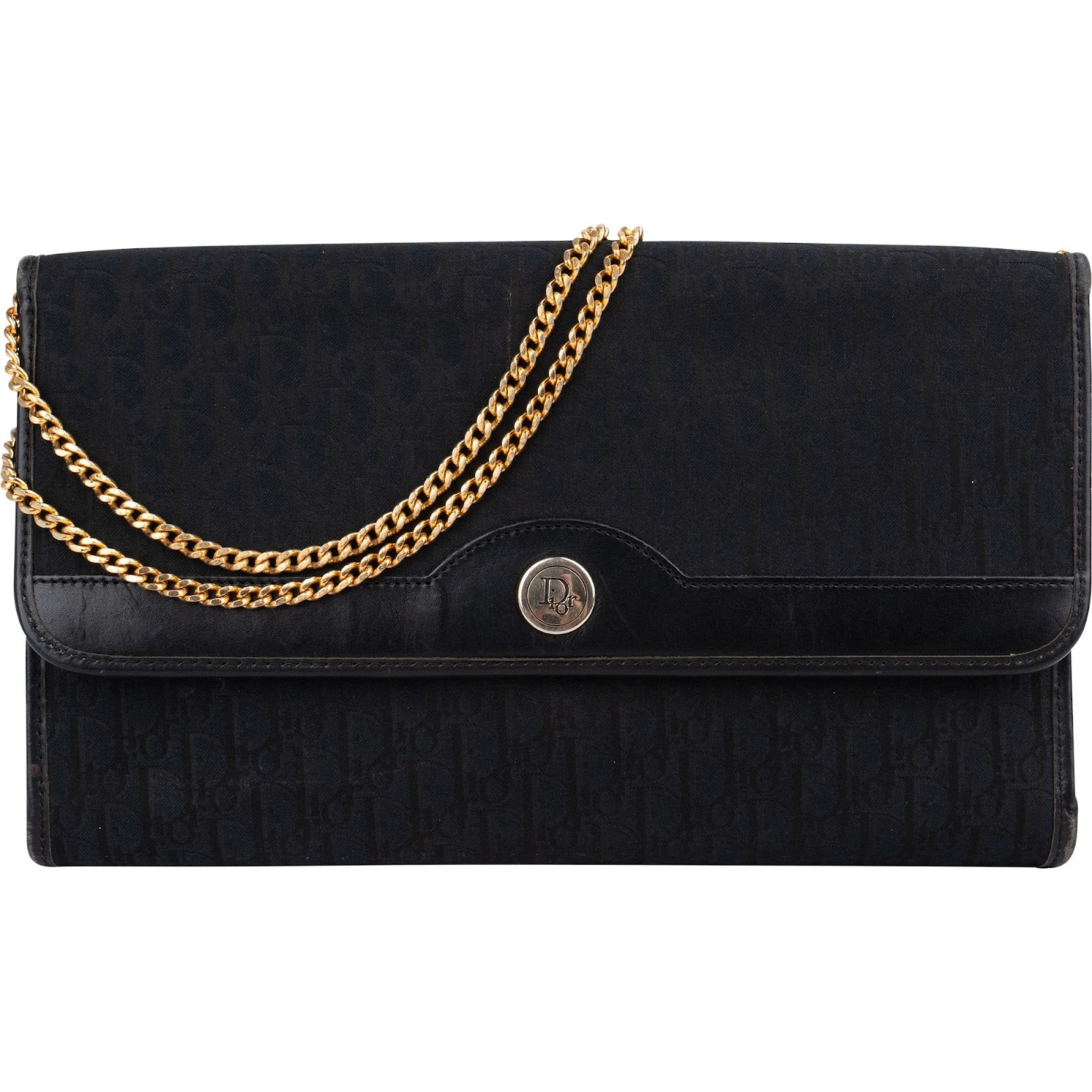 Christian Dior Oblique Monogram Vintage Single Flap Shoulder Bag
