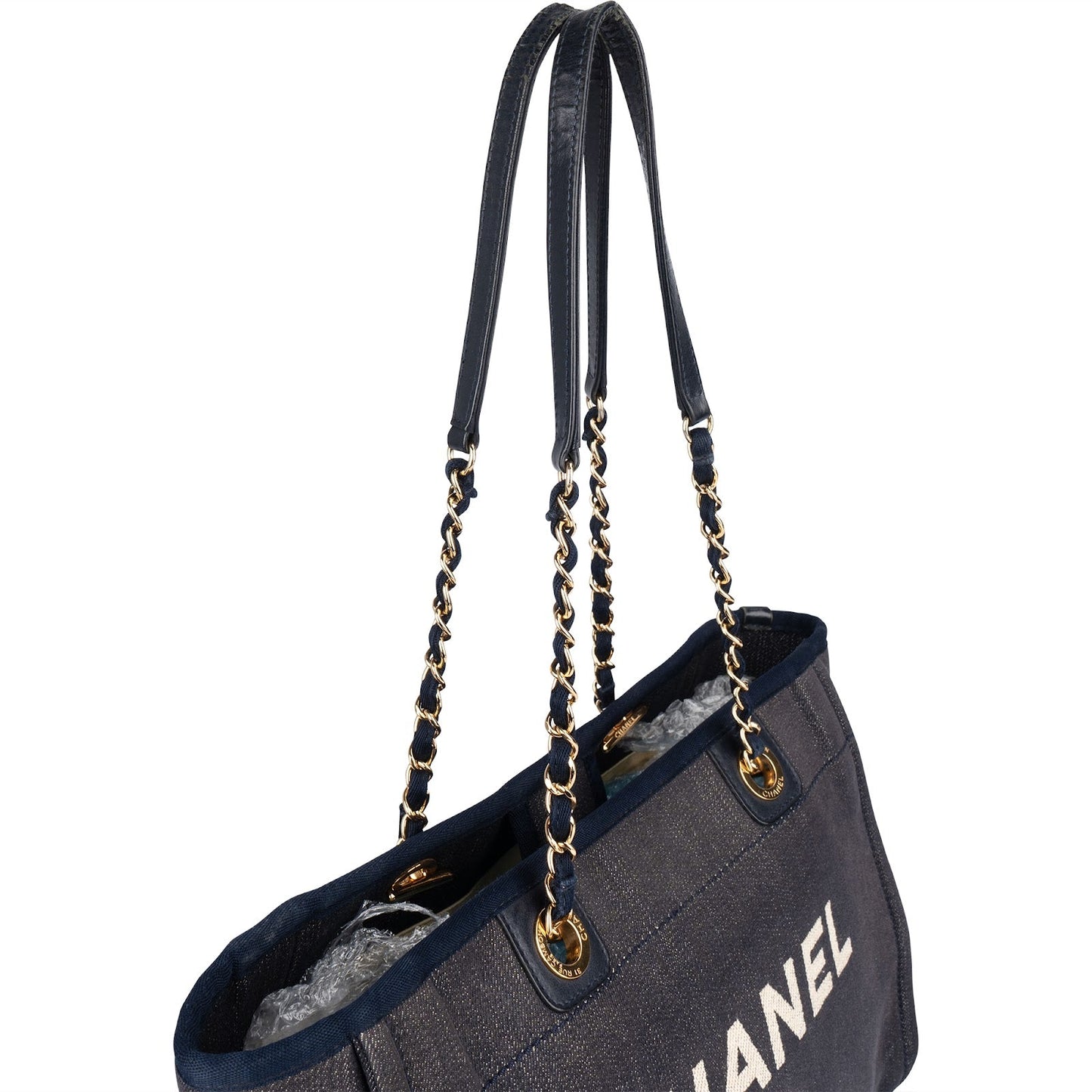 Chanel Denim Deauville Tote Shoulder Bag