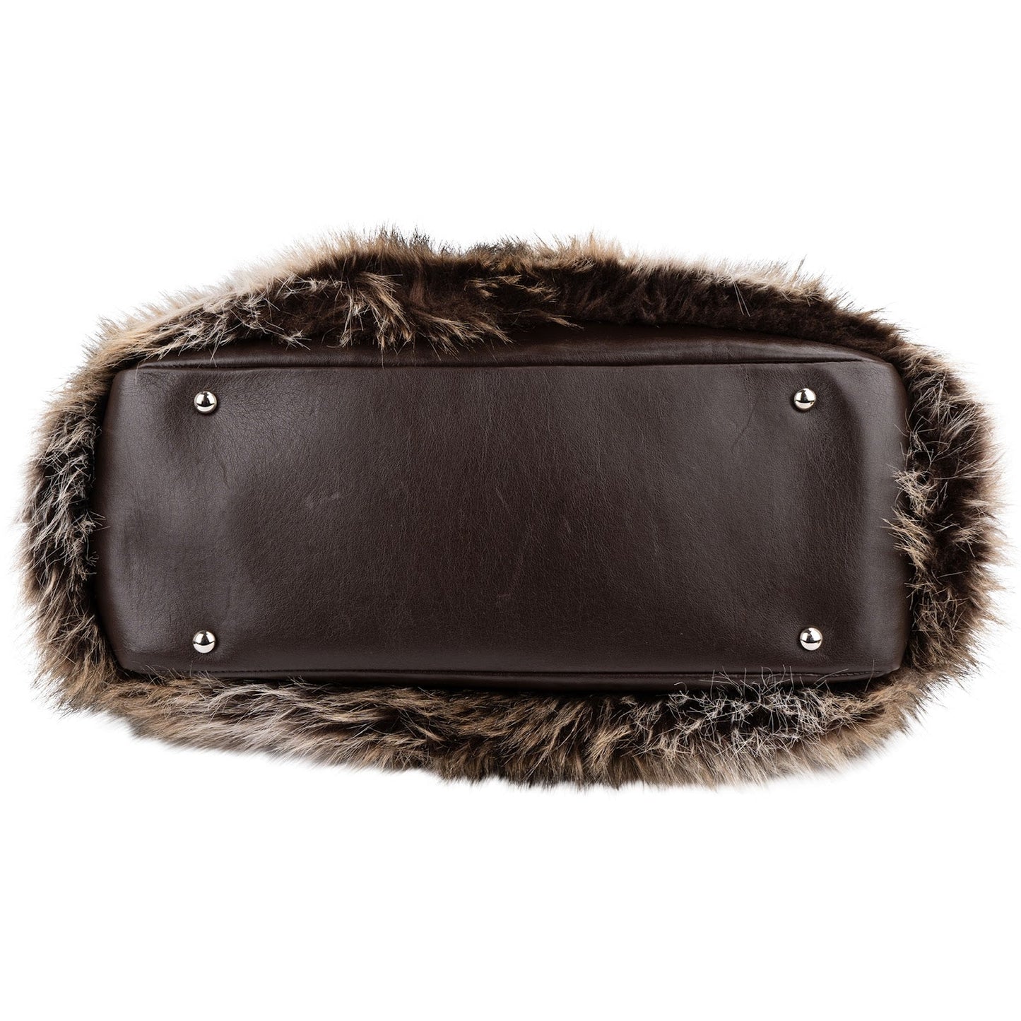 Chanel Faux Fur CC Charm Tote Handbag