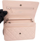 Chanel Quilted Caviar Leather Palladium Wallet On Chain Crossbody Bag