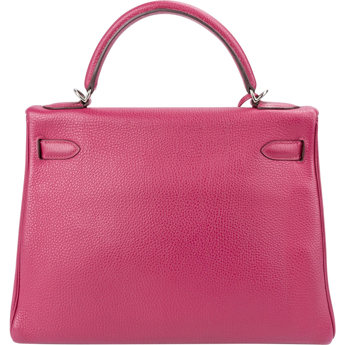 Hermès Tosca Clemence Leather Palladium Kelly 32 Handbag