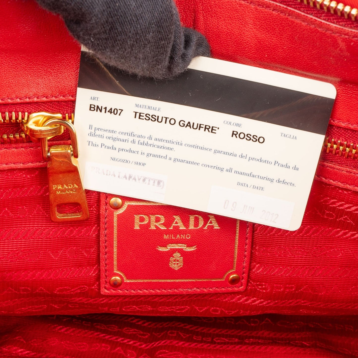 Prada Tessuto Gaufre Satchel Handbag