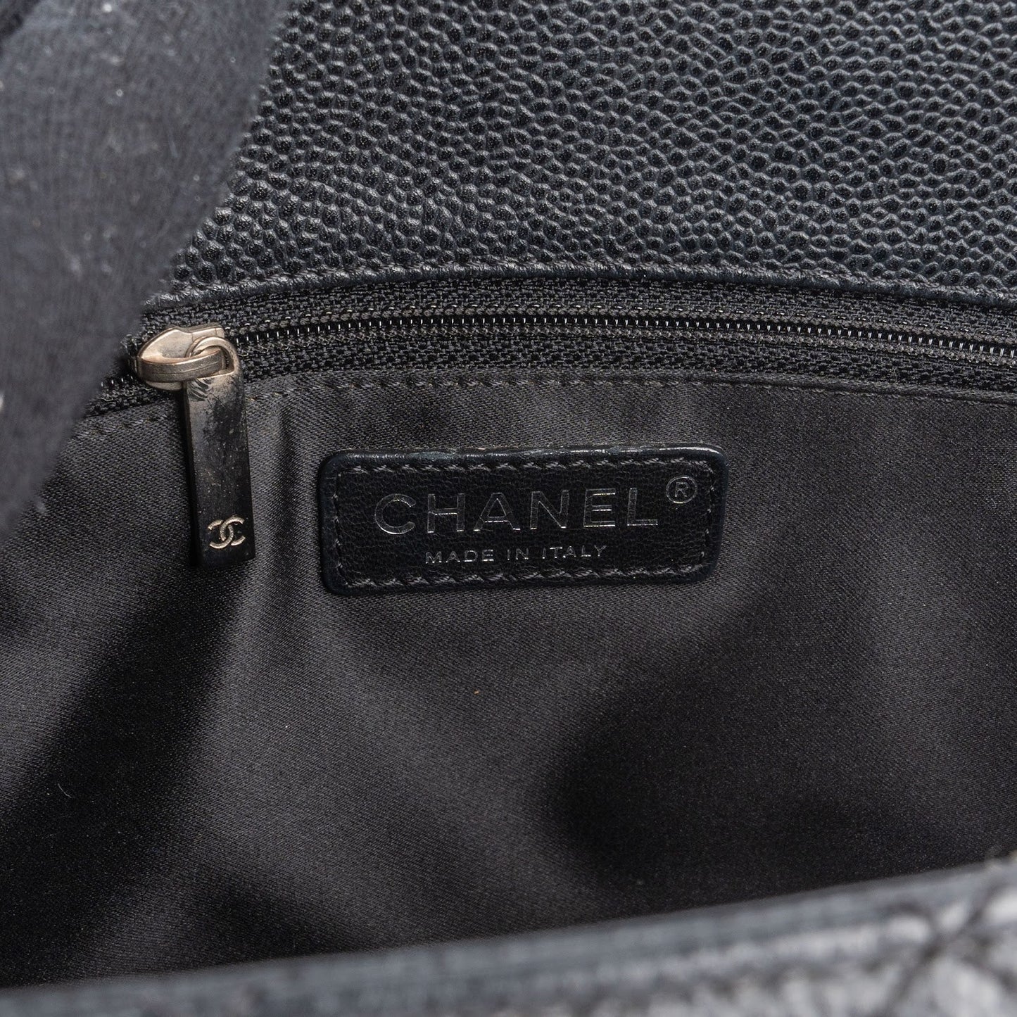 Chanel Quilted Caviar Leather Grand Shopping CC Handbag
