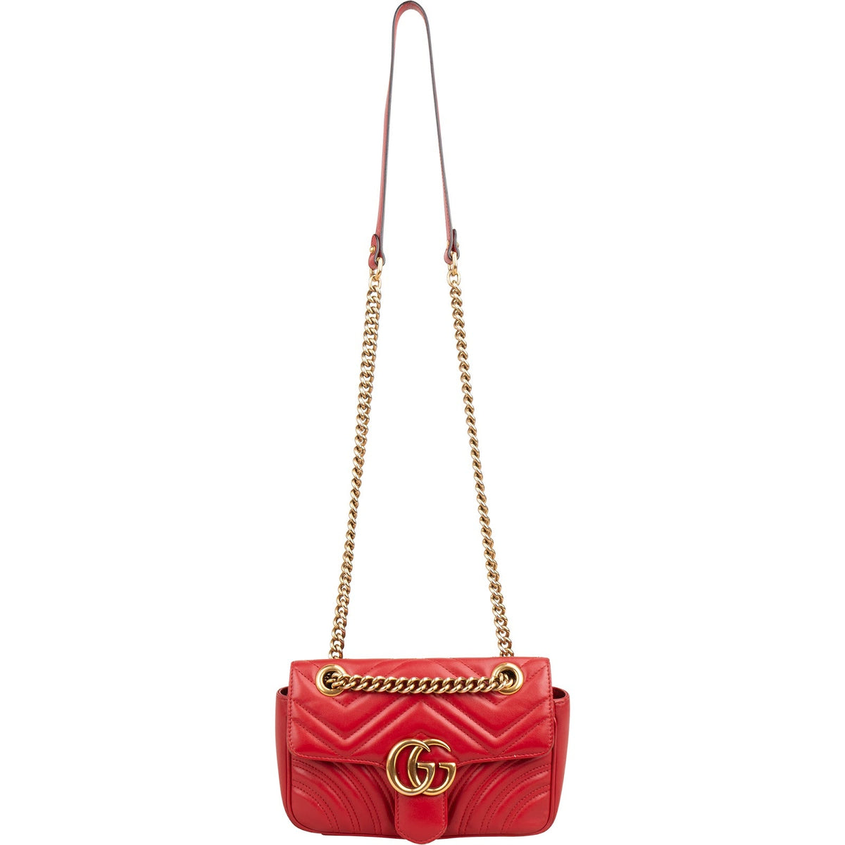 Gucci Matelassé Leather GG Marmont Small Crossbody Bag