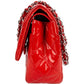 Chanel Quilted Patent Leather Jumbo Double Flap Crossbody Bag