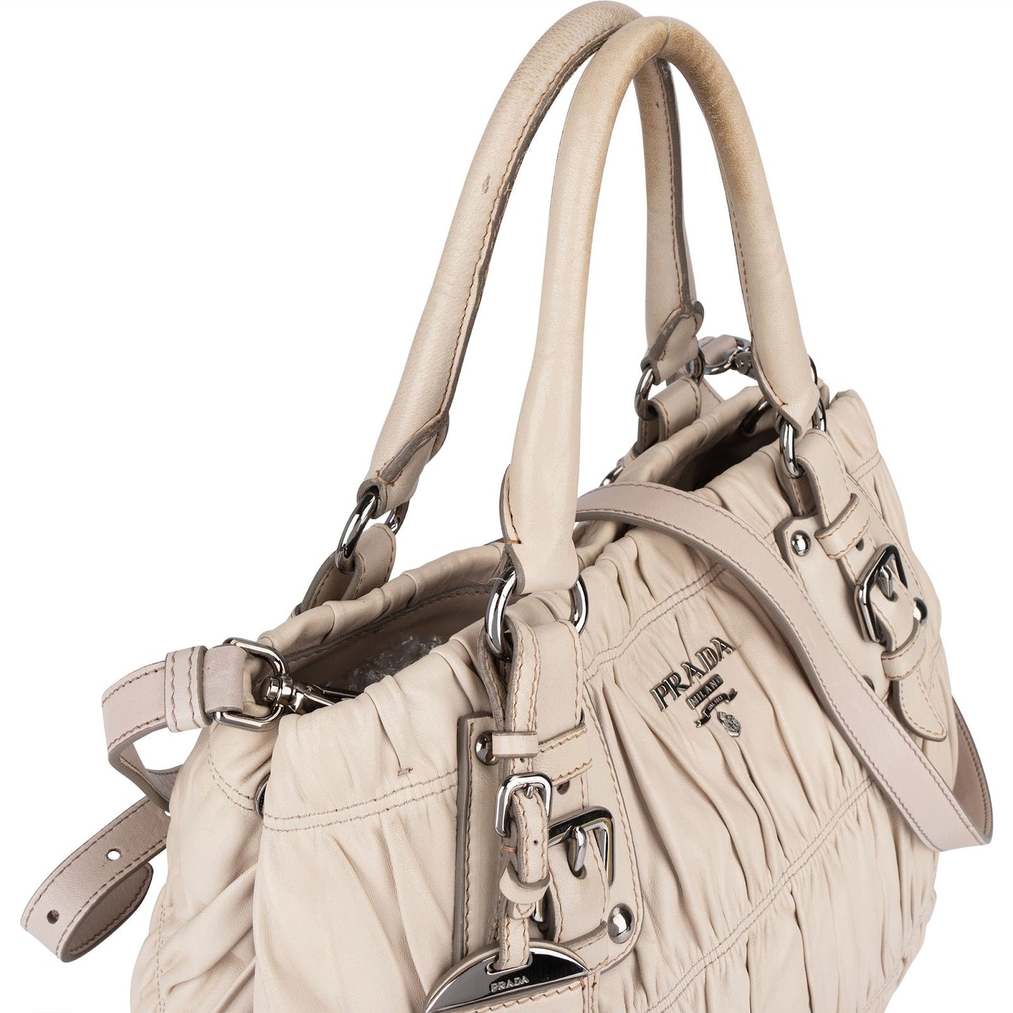 Prada Quilted Nappa Leather Gaufre Tote Handbag