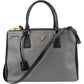 Prada Galleria aus zweifarbigem Saffiano-Leder – Vorderansicht