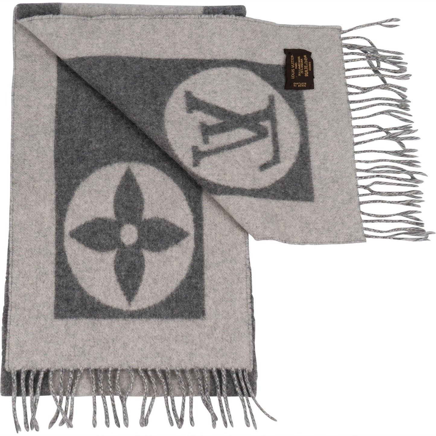 Louis Vuitton Wool Monogram Cardiff Schal Scarf