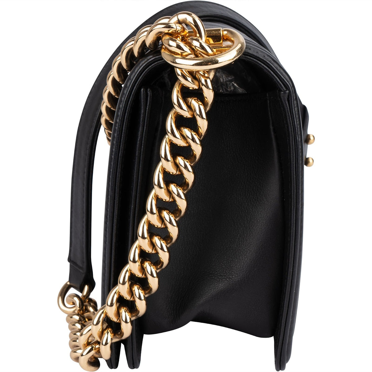 Chanel Quilted Chevron Boy Single Flap Crossbody Bag