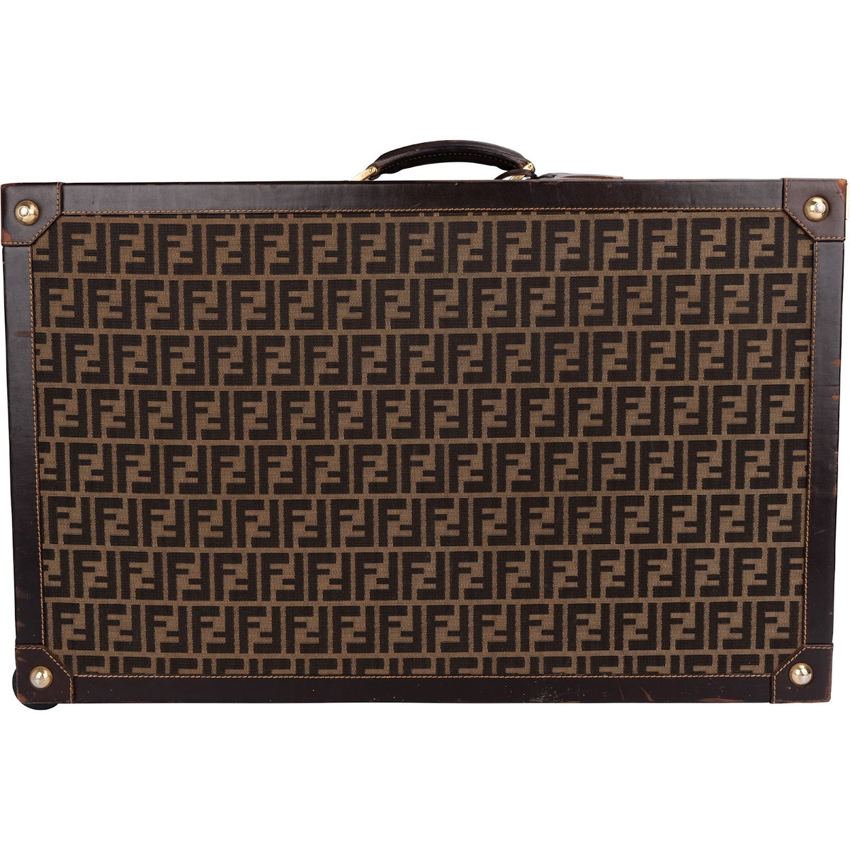 Fendi Monogram Zucca Canvas Vintage Suitcase Koffer