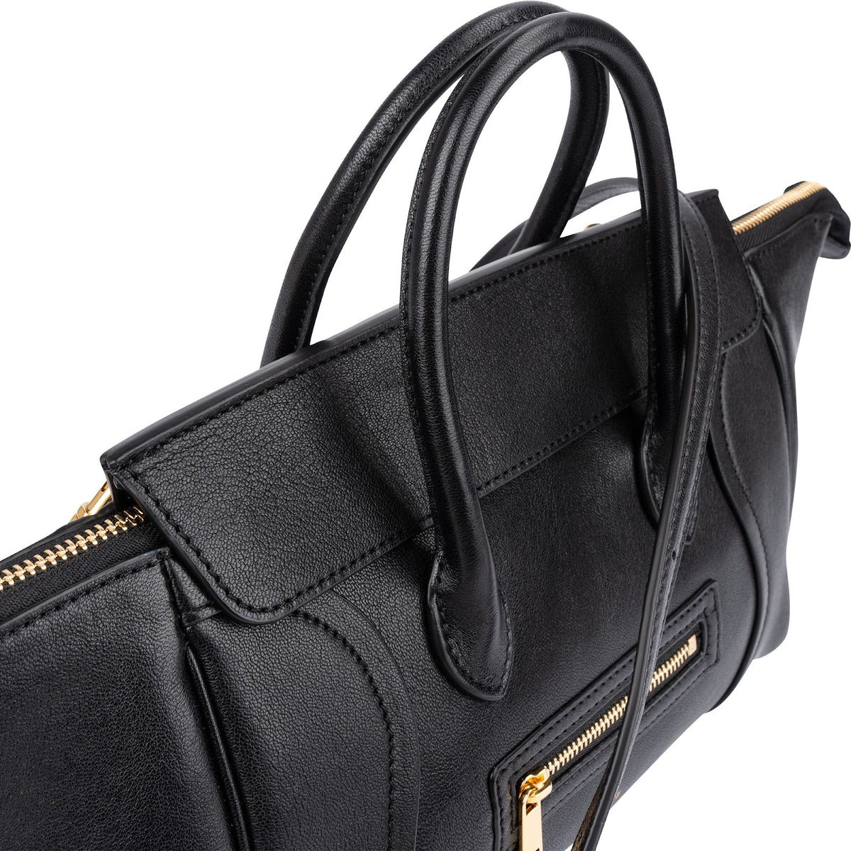 Celine Grained Calfskin Luggage East West Nano Handbag