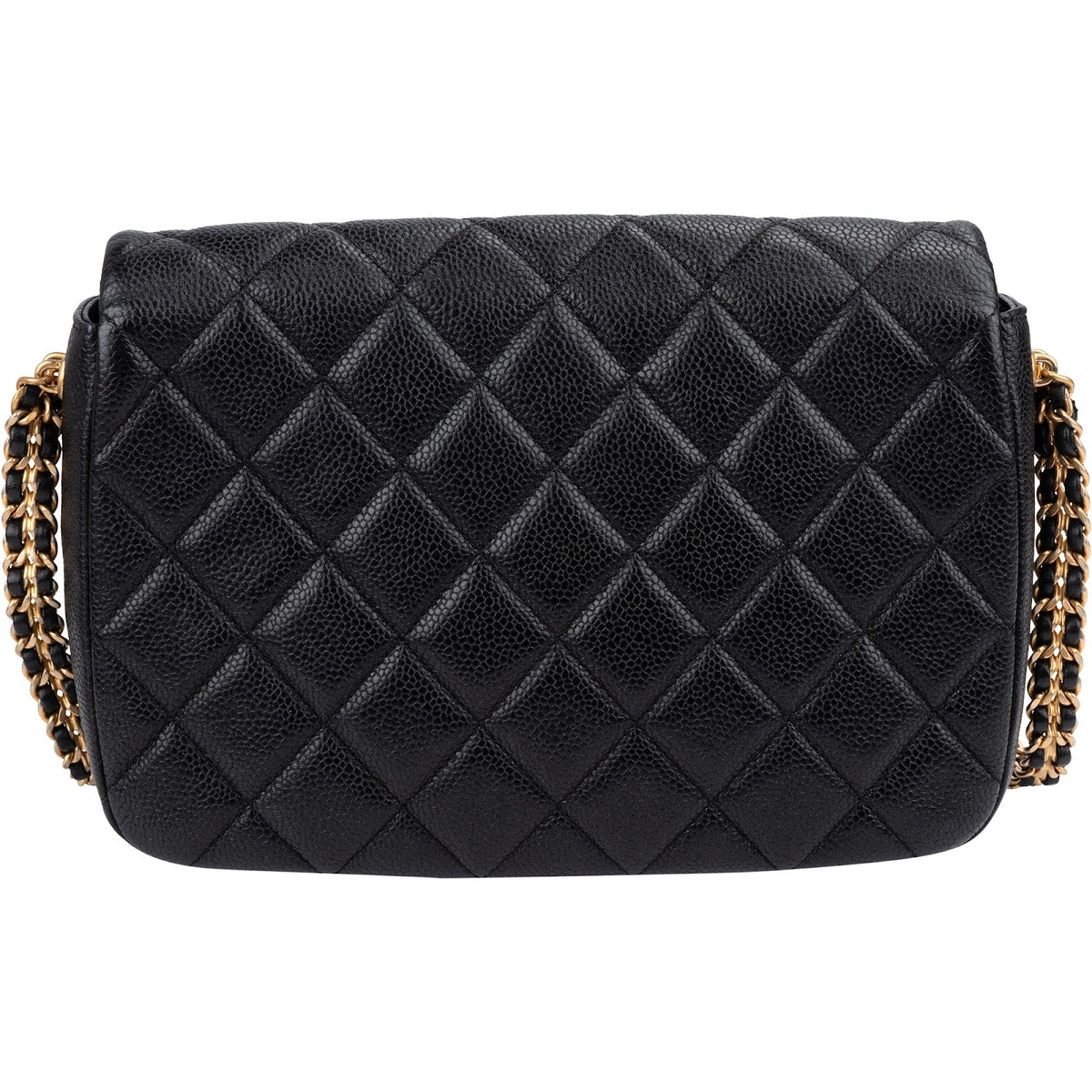 Chanel Caviar Leather Mini Rectangular Flap Coin Crossbody Bag