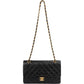 Chanel Quilted Lambskin Medium 24K Gold Double Flap Shoulder Bag