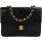 Chanel Quilted Lambskin Rectangular 24K Gold Single Flap Crossbody Bag