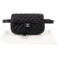 Chanel Noir Quilted Lambskin Palladium Uniform Belt Bag