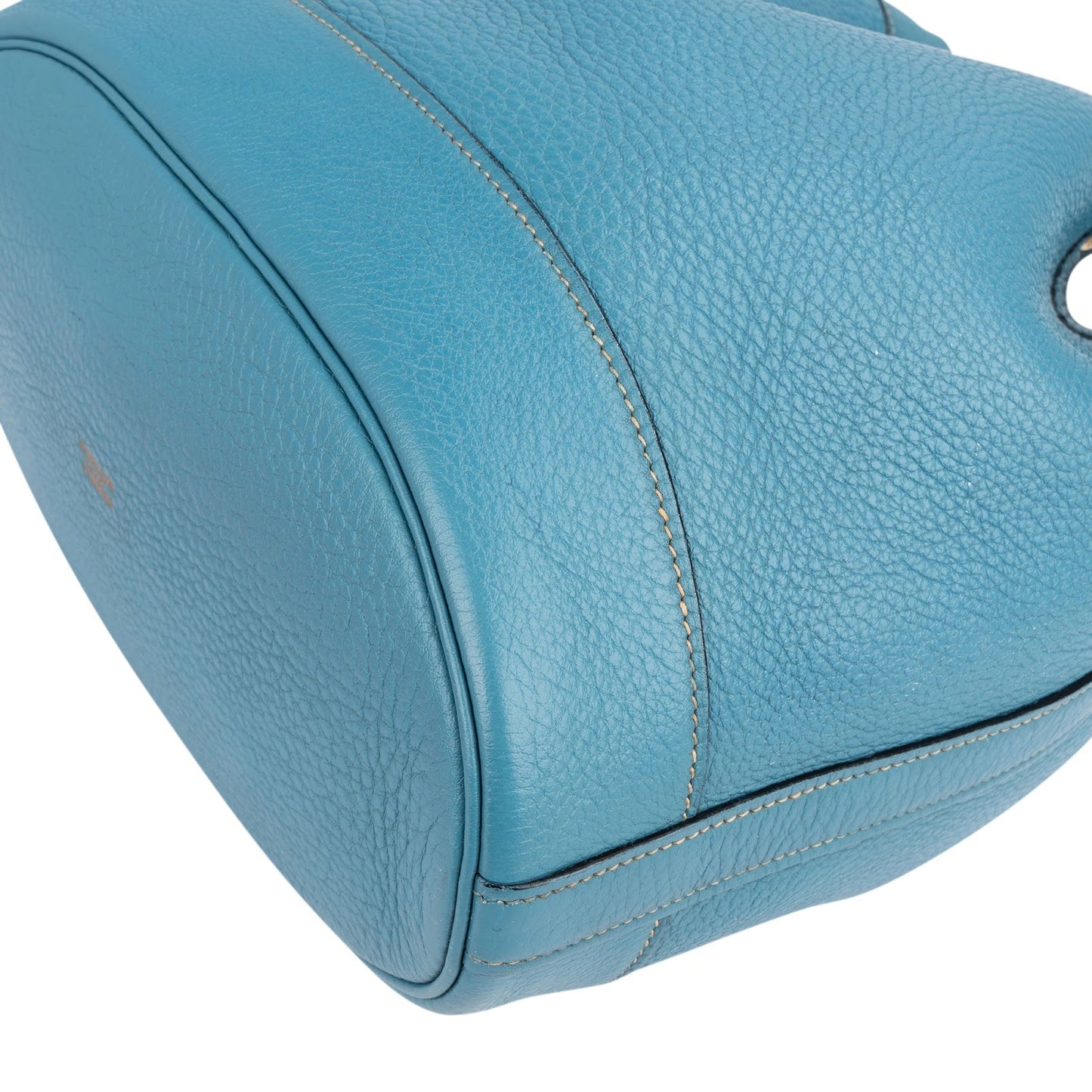 Hermès Blue Jean Togo Leather Market Bucket Shoulder Bag